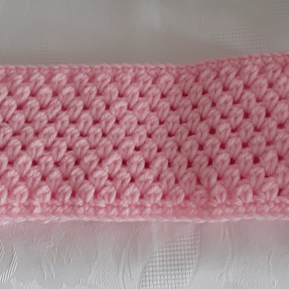 Pink Crochet Headband - Picture 3 of 6